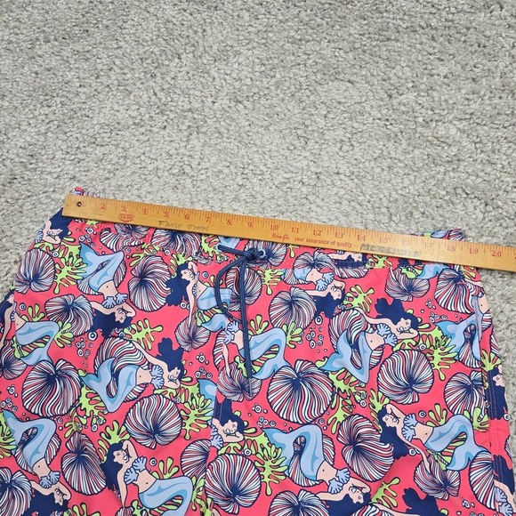 Vineyard Vines Swim Trunks Mens XL Pink Mermaids Mesh Lining Shorts Beach Pool - Picture 9 of 14